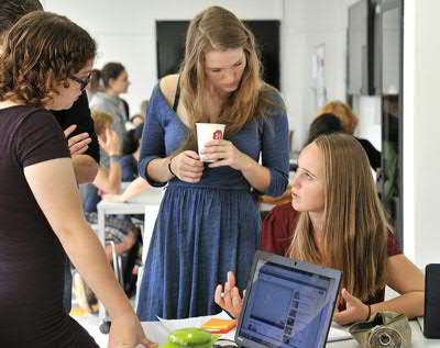 UCG Students working on a project