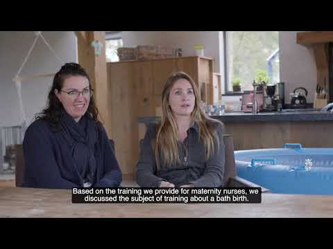 Bloedverlies meten tijdens een badbevalling