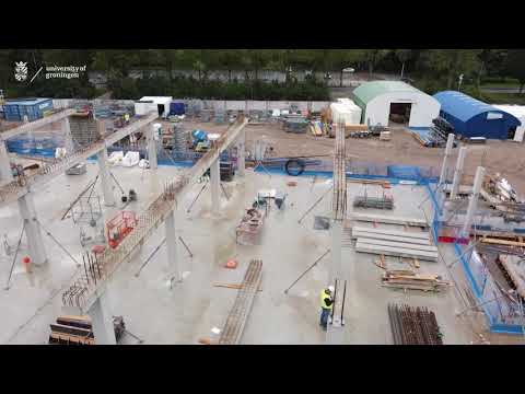 Fly over the construction site Feringa Building