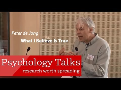 What I Believe Is True: Belief Bias In Psychopathology - prof. dr. P.J. (Peter) de Jong