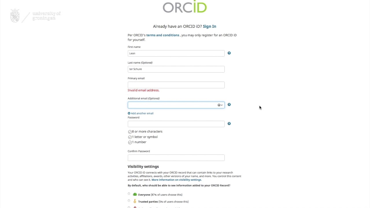 ORCID iD aanmaken en toevoegen aan Pure 