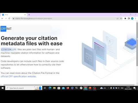 software citation step-by-step video