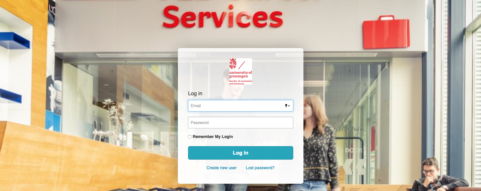 Log-in with your existing user account